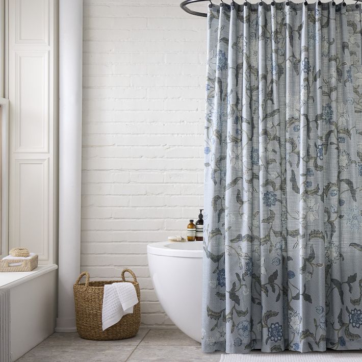 Batik Floral Shower Curtain West Elm