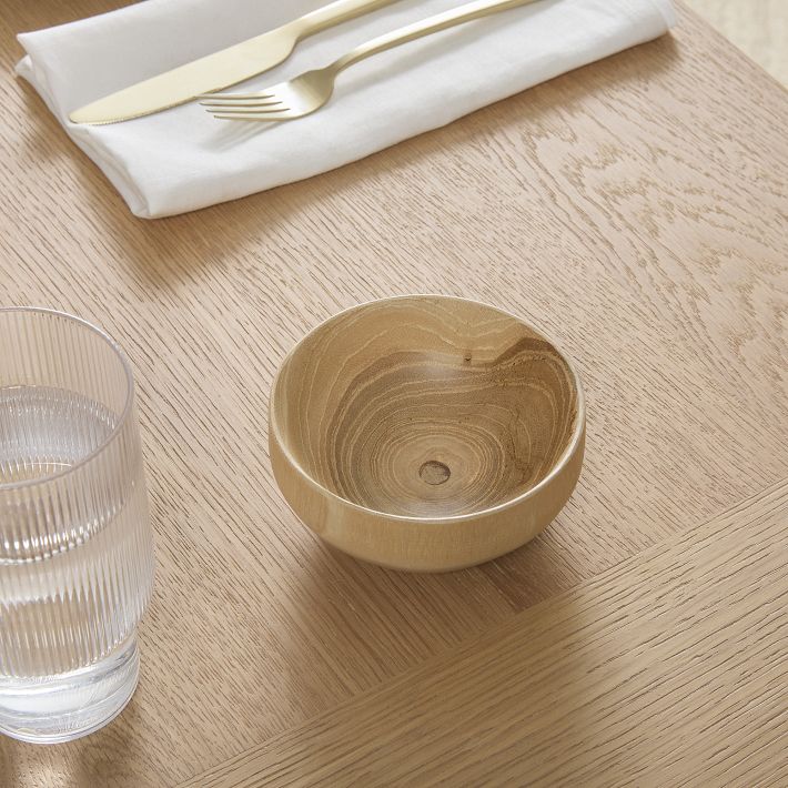 Gaia Teak Wood Condiment Bowl