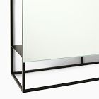 Dustin Mirrored Open Wall Shelf