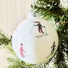 Glass Ski Ball Ornament