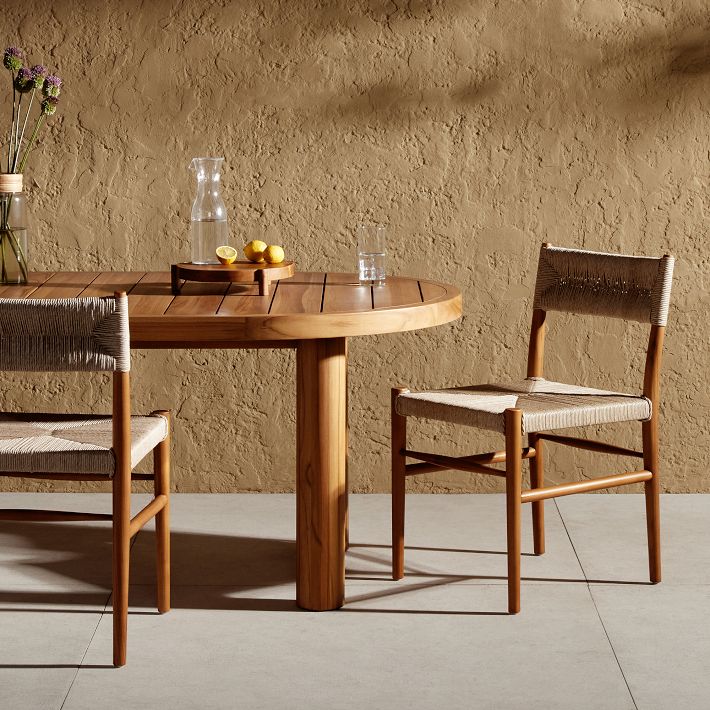 Woven Back Indoor/Outdoor Dining Chair (Set of 2)