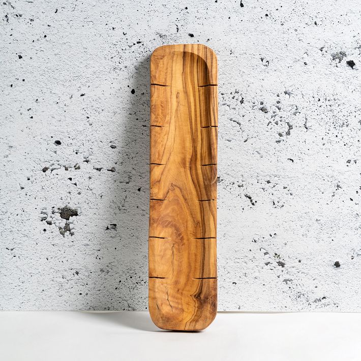 Gharyan Stoneware Olive Wood Bread Slicing Board