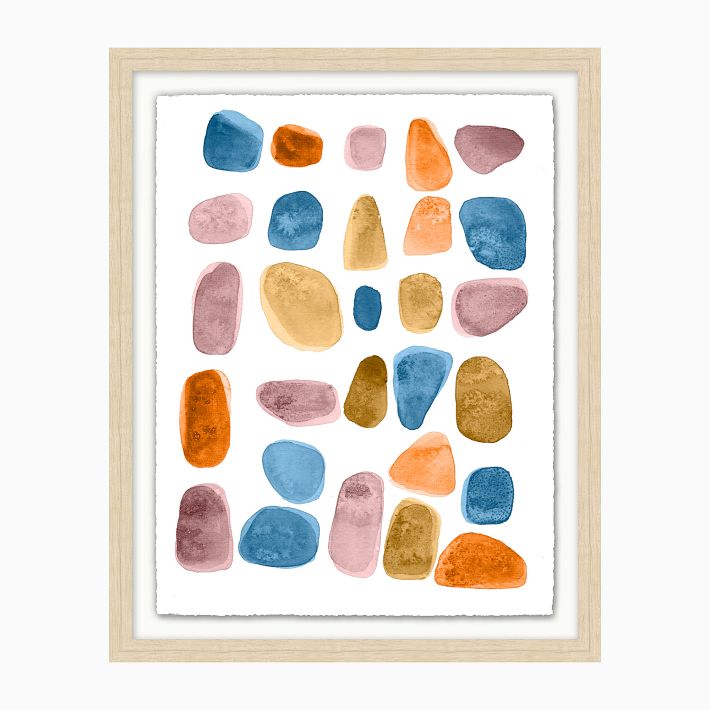 Rainbow Pebbles Framed Wall Art