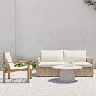 Westport Slim Profile Outdoor Sofa (68&quot;), Cusco Textilene&#174; Sling Lounge Chair &amp; Concrete Pedestal Round Coffee Table (32&quot;) Set
