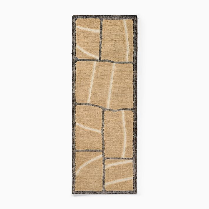 West Elm Andi Grid Handwoven Jute Rug