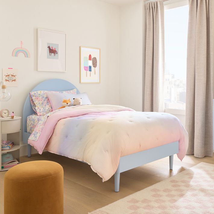 Kids Rainbow Watercolor Jersey Comforter