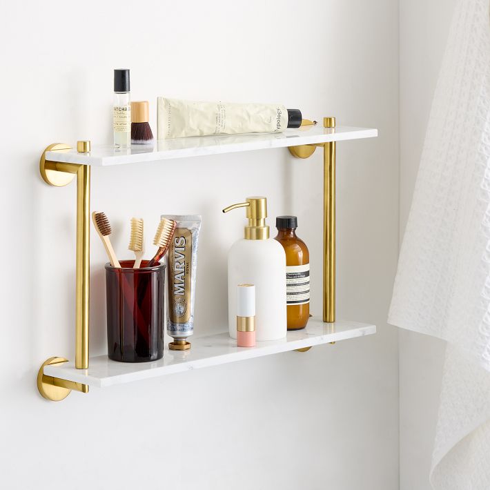 Marble Bathroom Shelf Shop Marble Finished 4 Tier Bathroom Shelf