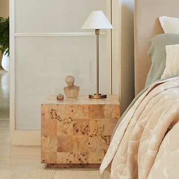 Volume Square Side Table (20") - Burl