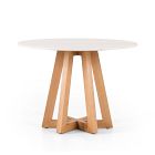 Fanned Base Round Dining Table (42&quot;- 55&quot;)