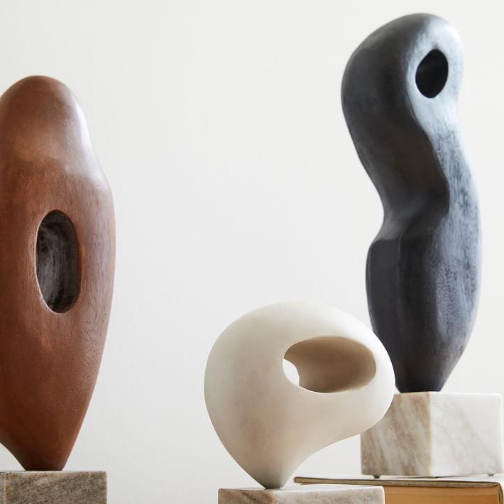 West Elm【おしゃれ空間】Alba Wood Sculptural オブジェ 白 West Elm【おしゃれ空間】Alba Wood Sculptural オブジェ 白
