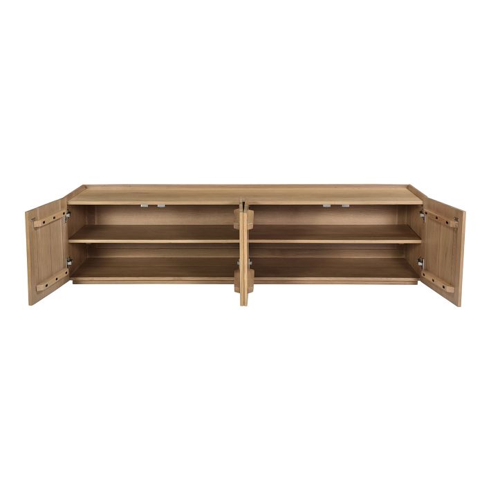 Modern Paneled Wood Media Console (72