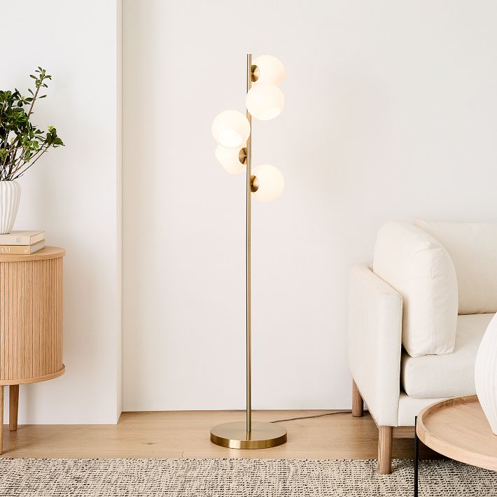 Staggered Glass 5-Light Floor Lamp (60")