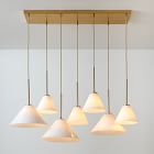 Sculptural 7-Light Cone Chandelier