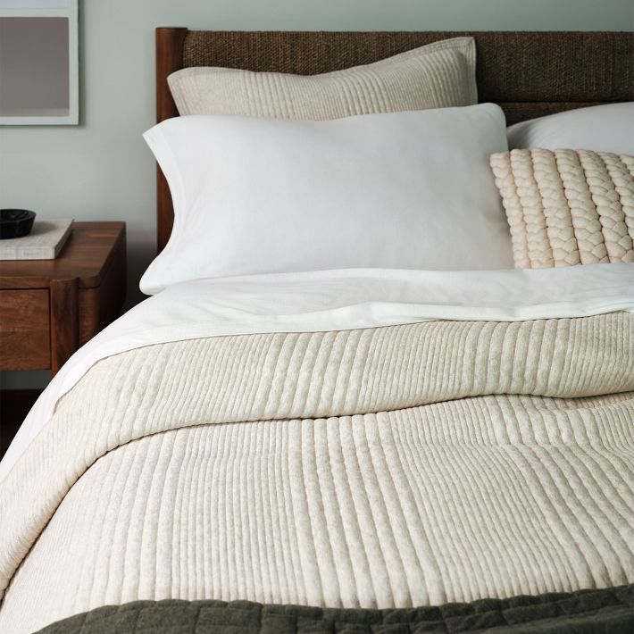 Cotton Cloud Jersey Oatmeal Duvet Cover