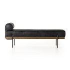 Leather Oak Entryway Bench (65.5&quot;)