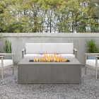 Tall 60&quot; Rectangle Outdoor Concrete Fire Table