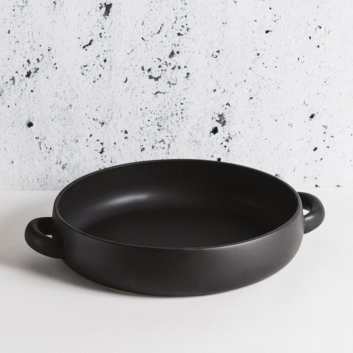 Gharyan Stoneware Large Serving Platter | Black