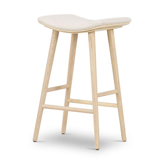 Essence Natural Saddle Style Solid Wood Bar Stool