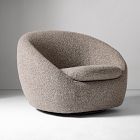 Cozy Swivel Chair, Deluxe Boucle Mushroom