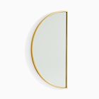 Half-Moon Metal Wall Mirror