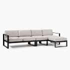 Portside Aluminum Outdoor 3-Piece Chaise Sectional (116&quot;)