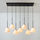 Sculptural 7-Light Cone Chandelier