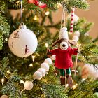 Glass Ski Ball Ornament