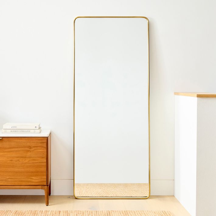 Streamline Rounded Edge Metal Floor Mirror