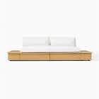 Harwood Storage Sofa w/ 2 Side Tables (111&quot;)