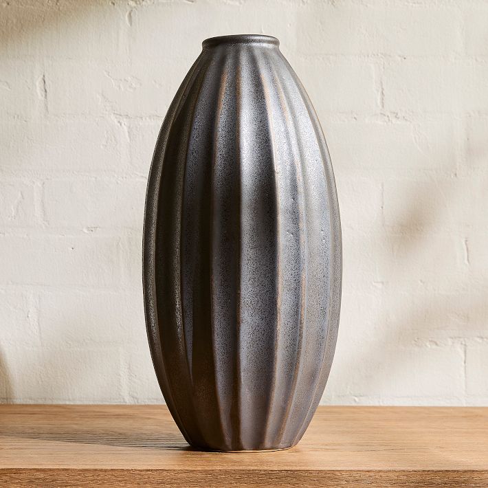 Metallic Ceramic Bud Vases
