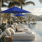 Premium Contract Grade 6' Square Outdoor Patio Umbrella - Rustproof Aluminum Frame