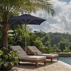 Premium Contract Grade 6' Square Outdoor Patio Umbrella - Rustproof Aluminum Frame