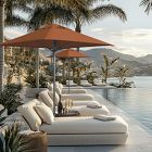 Premium Contract Grade 6' Square Outdoor Patio Umbrella - Rustproof Aluminum Frame