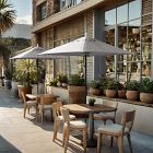 Premium Contract Grade 6' Square Outdoor Patio Umbrella - Rustproof Aluminum Frame
