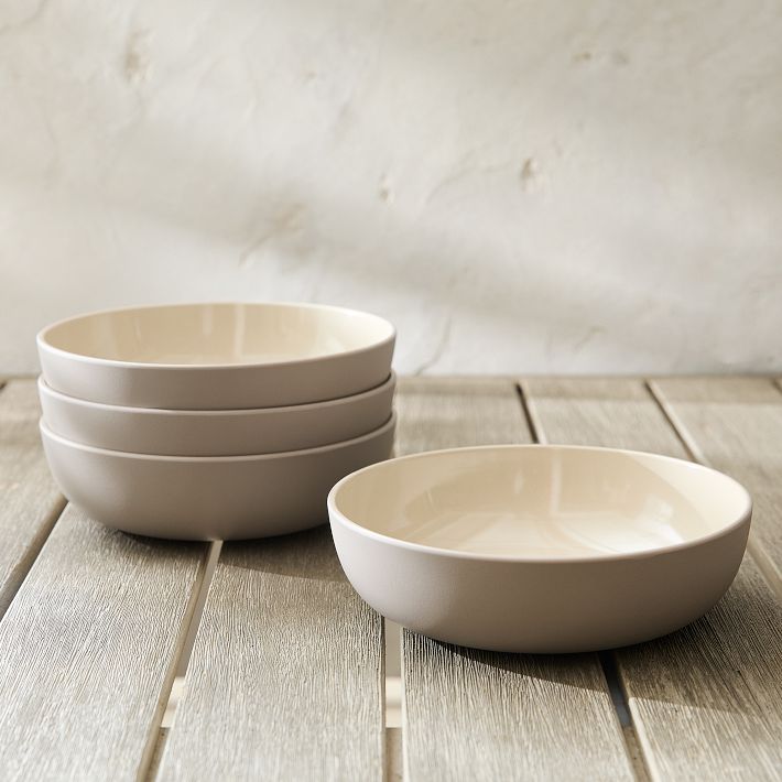 Kaloh Melamine Outdoor Pasta Bowl Set - Charleston Gray