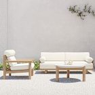 Cusco Outdoor Sofa (80&quot;), Lounge Chair &amp; Concrete Coffee Table (32&quot;) Set