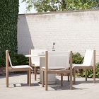 Fluted Outdoor Bistro Table (44&quot;) &amp; Cusco Stacking Dining Chairs Set