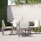 Fluted Outdoor Bistro Table (44&quot;) &amp; Cusco Stacking Dining Chairs Set