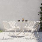 Sydney Outdoor Bistro Table (30&quot;) &amp; Santa Cruz Stacking Dining Chair Set