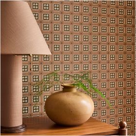 Pierce & Ward Floral Grid Peel & Stick Wallpaper