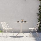 Sydney Outdoor Bistro Table (30&quot;) &amp; Santa Cruz Stacking Dining Chair Set