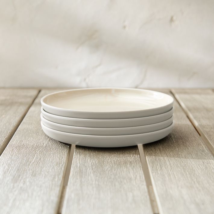 Kaloh Melamine Outdoor Salad Plate (Set of 8 - White) | West Elm