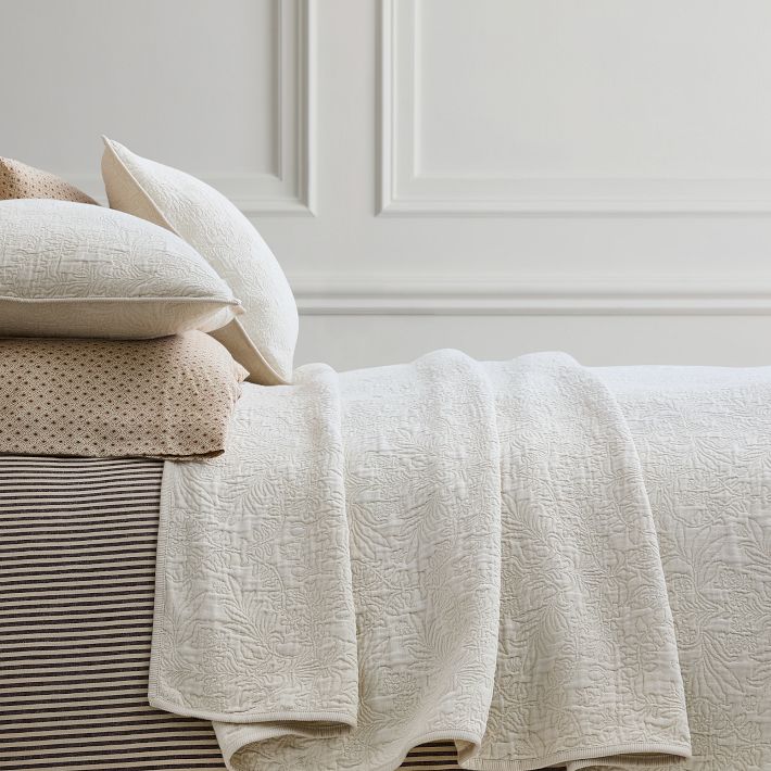 Pierce & Ward TENCEL™ Cotton Matelasse Coverlet & Shams