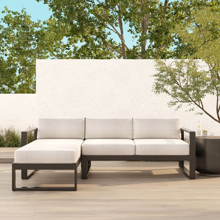 Portside Aluminum Outdoor 2-Piece Chaise Sectional (89")