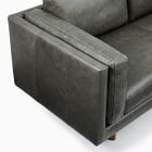 Anton Leather 3-Piece L-Shaped Sectional (104&quot;) - Wood Legs