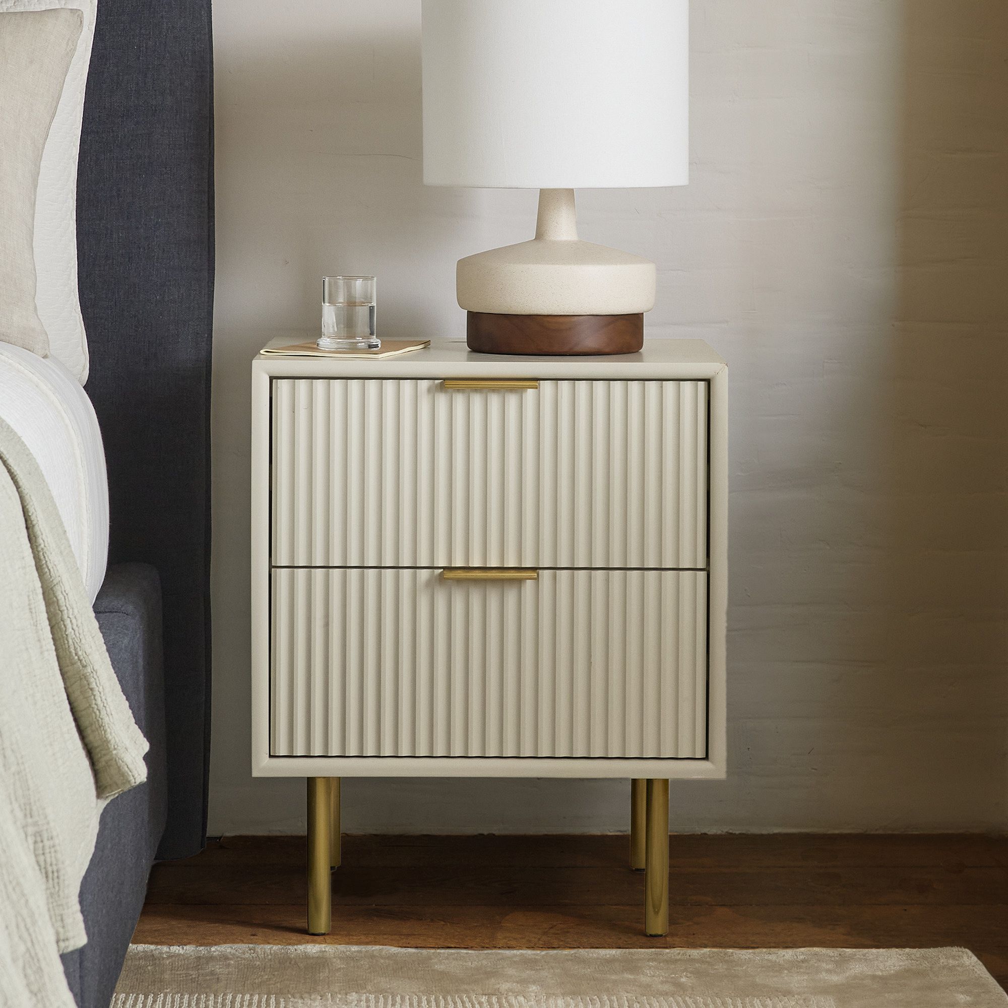 Quinn 2-Drawer Nightstand - 21" - West Elm