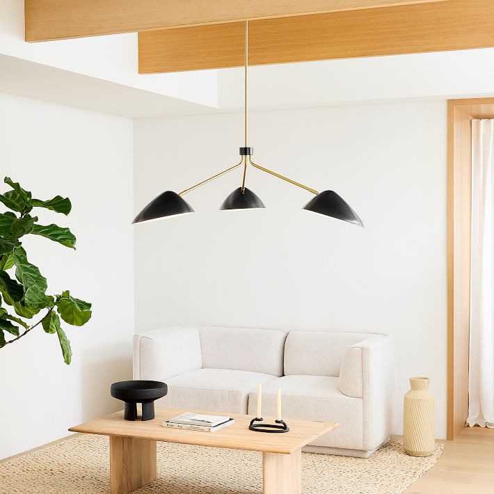 Curvilinear Mid-Century Chandelier (55