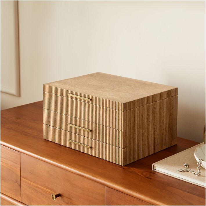 Modern Fluted Jewelry Box