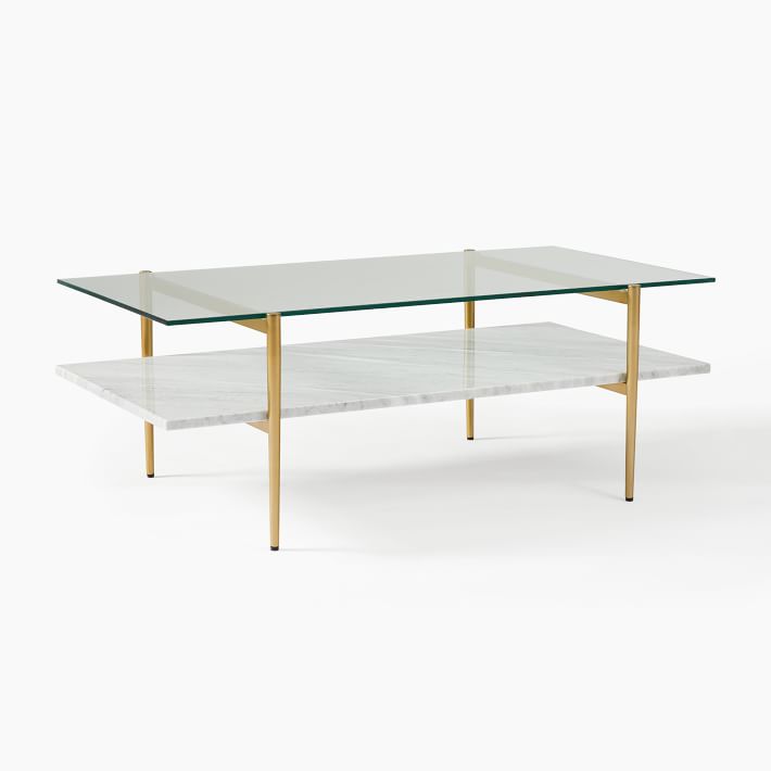 Mid-Century Art Display Marble Coffee Table | Modern Living
