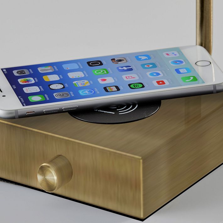 【おしゃれ】WEST ELM Wireless Charging & USB ランプ おしゃれ】WEST ELM Wireless Charging & USB ランプ